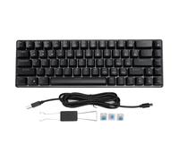 AstraLoom Mechanical Gaming Keyboard Wired 68 Keys Blue Switch Pluggable Shaft with Backlit V800 for Gaming and Office Use ABS Material Ice Blue Light Design