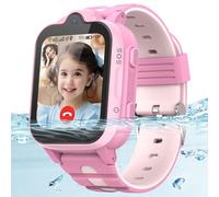 AstraMinds Kids Smartwatch, 4G Smartwatch Kids with GPS and Phone, Video Call, SOS, IP67 Waterproof, Alarm Clock, Children's Watch for Girls and Boys Ages 3-12 (4GPink)