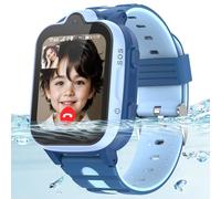 AstraMinds Kids Smartwatch, 4G Smartwatch Kids with GPS and Phone, Video Call, SOS, IP67 Waterproof, Alarm Clock, Children's Watch for Girls and Boys Ages 3-12 (4GBlue)