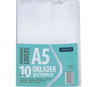 ASTRAPAP Notebook Cover, A5 Format, Clear, PE Plastic, No Adjustment, Clear, Set of 10, Thickness 0.07 mm
