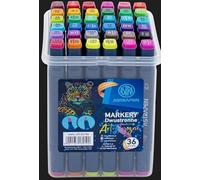 ASTRAPEN Art Markers Double-sided, Square, 36 Colors, Thin and Brush Tip, For Sketching and Calligraphy, For School Children