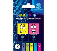 ASTRAPEN, Soft Pencil Eraser Smart S, White, 2 pcs. in Blister, Super Efficient, Non-marking for Precise Abrasion