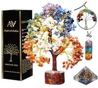 AstraVeda 500 Beads Large Crystal Tree, 7 Chakra Tree, Feng Shui, Healing Crystal, Gemstone, Women Gifts, Healing Stones, Chakra Pyramid, 500 Beads