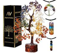 AstraVeda 7 Chakra Tree, Tree of Life, 7 Chakra Pendant, Crystal Tree, Feng Shui Tree, Positive Energy Tree, Meditation Gift, Crystals and Stones, Spiritual Items, 300 Beads