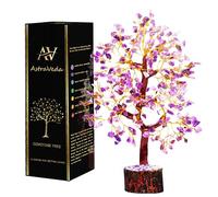 AstraVeda Amethyst Crystal Tree, Tree of Life, Chakra Tree, Feng Shui Tree, Positive Energy Tree, Meditation Gift, Crystals and Stones, Spiritual Items, 300 Bead