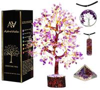 AstraVeda Amethyst Tree - Chakra, Feng Shui, Healing Crystal, Gemstone Tree - Spiritual Gift