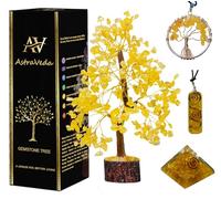 AstraVeda Citrine Chakra Tree of Life, Feng Shui Healing Crystal, Gemstone Gifts