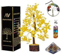 AstraVeda Citrine Tree with 7 Chakra Bundle, Tree of Life, 7 Chakra Tree, Feng Shui Tree, Healing Crystal, Gemstone Tree, Crystal Gifts, Healing Stones, Spiritual Gifts