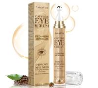 AstraVox Caffeine Eye Cream, 20ml Under Eye Cream for Dark Circles and Puffy Eyes, Reduce Eye Bags and Anti Aging with 360°Massage Ball, Effectively Remove Wrinkles, Suitable for Men Women