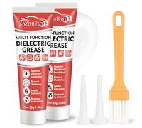 AstraVox Dielectric Grease, with A Brush, Silicone Grease for Electrical Connectors, Spark Plugs, O Rings, Automotive, Marine, Insulation Protection, Waterproof & Heat Resistant (1.06oz) (2)