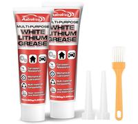 AstraVox White Lithium Grease 30g, Multi-Purpose Lubricant Lithium Grease with Brush for Hinges, Bearings, Gears, Ideal for Automotive, Marine, Industrial, and Household Use (2)