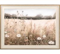 ASTRDECOR Framed Nature Wall Art Prints, Vintage Wildflower Field Landscape Canvas Wall Art Bedroom, Autumn Oil Painting Botanical Artwork, Plant Pictures Farmhouse Wall Decor Living Room - 12''x16''