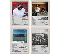 ASTRDECOR Kendrick Lamar Album Cover Signed Limited Posters Set of 4, Rapper Music Posters Kendrick Album Cover Posters for Room Aesthetic, Girls Room Decor (8x10inch, unframed)