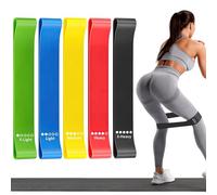 Astrevo 5Pcs Resistance Band Durable Exercise Band Kit Designed for Effective Training Provides Support for Women Strength and Fitness Perfect For Gym Workout Exercise Bands(Color*5)