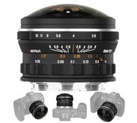 AstrHori 6mm F2.8 Full Frame Circular Fish Eye Lens, Ultra Wide Angle 220° Creative Lens with Manual Focus for Photography and Video, for E/L/RF/Z Mount (EOS RF Mount)