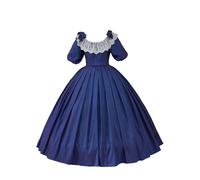 ASTRICOS 18th Century Queen Vitorian Day Dress Civil War Southern Belle Ball Gown Women Historical Gothic Dress Costume (XS)