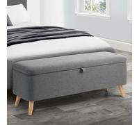 Astrid - Blanket Box - Grey - Fabric - Happy Beds
