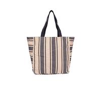 ASTRID Grey Striped Big Size Tote Bag, grey, M