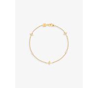 Astrid & Miyu Womens 18ct Gold Cosmic Star Charm Yellow Gold-plated Recycled Sterling-silver and Cubic Zirconia Bracelet 16.5cm