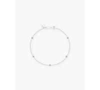 Astrid & Miyu Womens Rhodium Aqua and Pearl Charm Rhodium-plated Recycled Sterling-silver, Chalcedony Bracelet 16.5cm