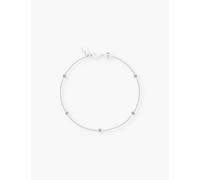 Astrid & Miyu Womens Rhodium Aqua and Pearl Charm Sterling-silver, Bracelet 19.5cm
