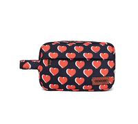 ASTRID Printed Toiletry/ Travel Pouch for Girls and Women., red, S, Cosmetic Bag