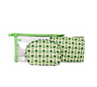 ASTRID Set of 3 Pouches for Women and Girls, green, S, Cosmetic Bag
