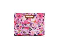 ASTRID Three Compartment Floral Pouch for Women and Girls (Pink), PINK, M, Cosmetic Bag, PINK, M, Cosmetic Bag