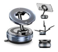 Astriva Mobile Phone Holder Car, Magnetic Car Holder with 20XN56 Magnets, Vacuum Suction Cup & 360° Rotation, Sturdy Mobile Phone Holder Car Compatible with iPhone 17/16/15/14/13 Pro Max Mag Safe