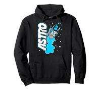 Astro and Dog Rocket Launch in Space Video Game Pullover Hoodie