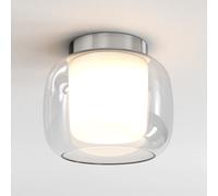 Astro Aquina 240 Single Light Flush Ceiling Fitting in Polished Chrome Finish and Clear Glass Shade