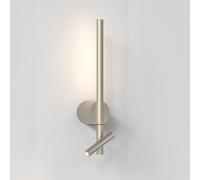 Astro Baton LED Wall Light with Reading Light - Matt Nickel