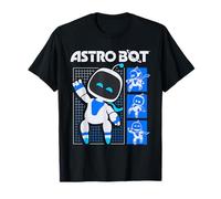 Astro Bot Pose Grid Collage with Logo Video Game T-Shirt