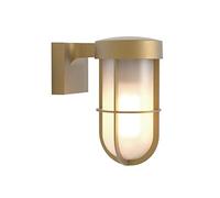 Astro Cabin Wall Frosted Outdoor Wall Light - IP44 Rated - (Antique Brass), E27/ES Lamp, Designed in Britain - 1368008-3 Years Guarantee