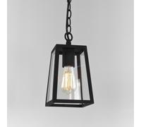 Astro Calvi 215 Single Light Outdoor Porch Ceiling Pendant in Black Finish