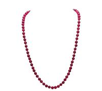 Astro Cart Ruby Mala 108 Beads Original Certified Ruby Gemstone Rosary Singel Layer Manik Mala रूबी स्टोन माला Red Rubi Gemstone Rosary For Men