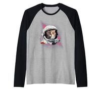 Astro Cat Exploration Space Odyssey Raglan Baseball Tee
