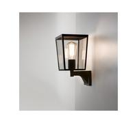 Astro Farringdon Outdoor Single Light Wall Lantern in Textured Black Finish and Clear Glass