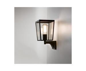 Astro Farringdon Outdoor Single Light Wall Lantern in Textured Black Finish and Clear Glass