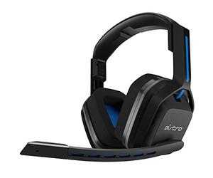 ASTRO Gaming A20 Wireless Gaming Headset, ASTRO Audio, Dolby ATMOS for PC, 15 h Battery Life, Damage Resistant, 5.8 GHz Wireless for PS5, PS4, PC, Mac, Switch - Black/Blue