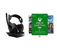 ASTRO Gaming A50 Wireless Gaming Headset + Charging Base Station (Xbox Series X|S, Xbox One, PC, Mac - Black/Gold) with Xbox Game Pass for PC | 3 Month Membership | Windows 10 PC Code