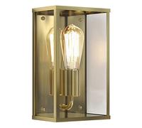 Astro Homefield Dimmable Outdoor Wall Light - IP44 Rated - (Natural Brass), E27/ES Lamp, Designed in Britain - 1095034-3 Years Guarantee