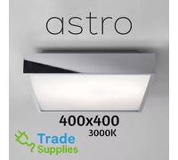 Astro LED Ceiling Light 27.4W Panel Chrome Square Light Kitchen Room 400x400 NEW