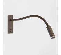 Astro Leo Single Light LED Switched Recessed Wall Fitting in Bronze Finish