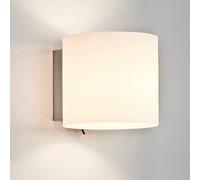Astro Luga Switched Single Light Wall Fitting with White Glass Shade