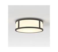 Astro Mashiko Single Light Round 230 Flush Bathroom Ceiling Fitting in Bronze Finish