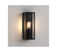 Astro Messina 130 Single Light Outdoor Wall Fitting in Textured Black Finish with Clear Glass