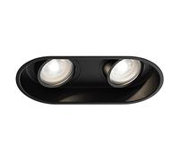 Astro Minima Round Twin Adjustable Indoor Downlight (Matt Black), GU10 LED Lamp, Designed in Britain - 1249029-3 Years Guarantee