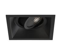 Astro Minima Slimline Square Adjustable Fir Indoor Downlight (Matt Black), GU10 LED Lamp, Designed in Britain - 1249043-3 Years Guarantee