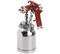Astro Pneumatic Tool 4008 Spray Gun with Cup - Red Handle 1.8mm Nozzle